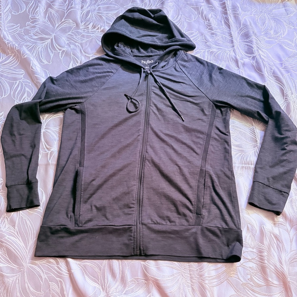 📣ANY 3 @ $33 - $6.99 ship📣 Hyba Green Full-Zip Hoodie - Size Large